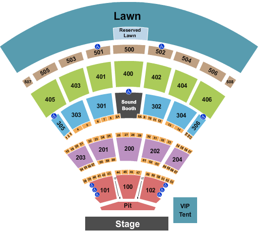Darien Lake Amphitheater Darien Concerts Seating Chart